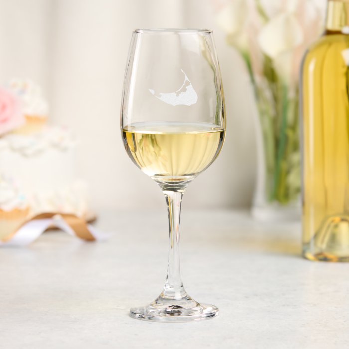 Etched Wine Glass SET