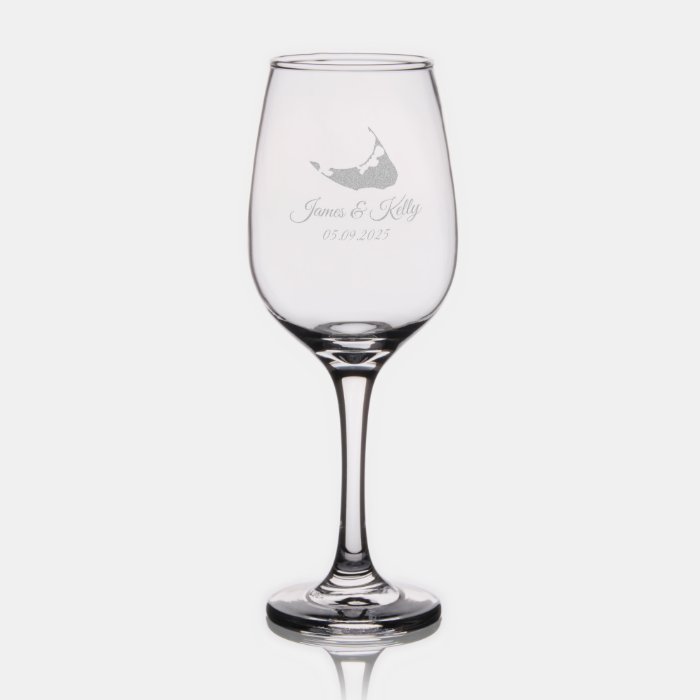 Etched Wine Glass SET
