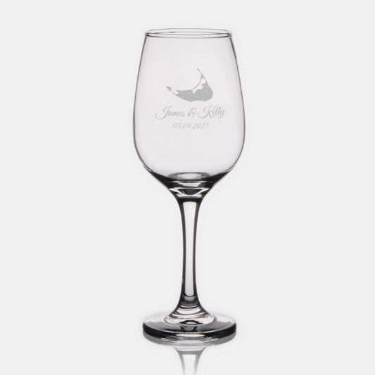 Etched Wine Glass 10.5 oz