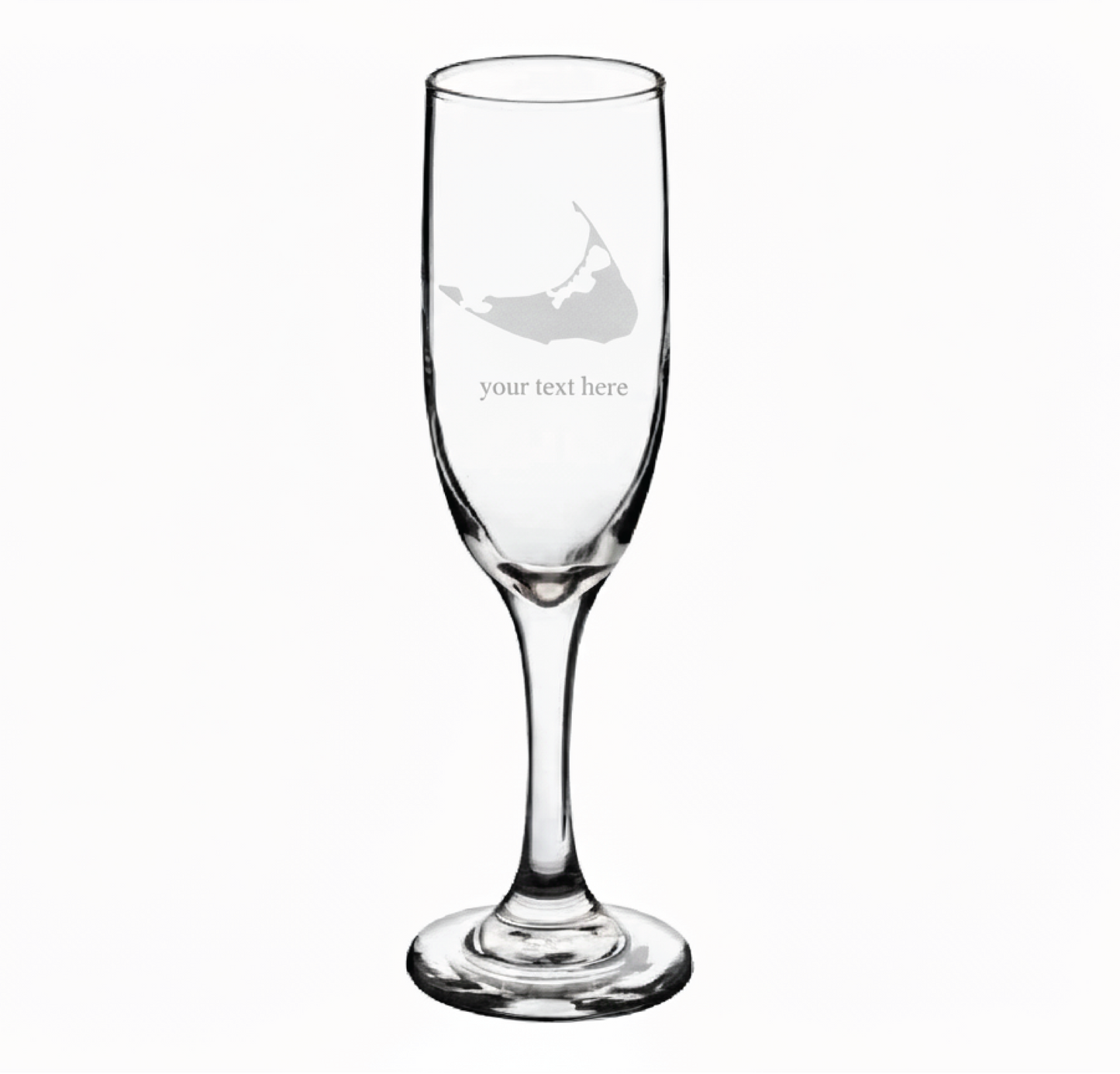Etched Champagne Flutes 6 oz