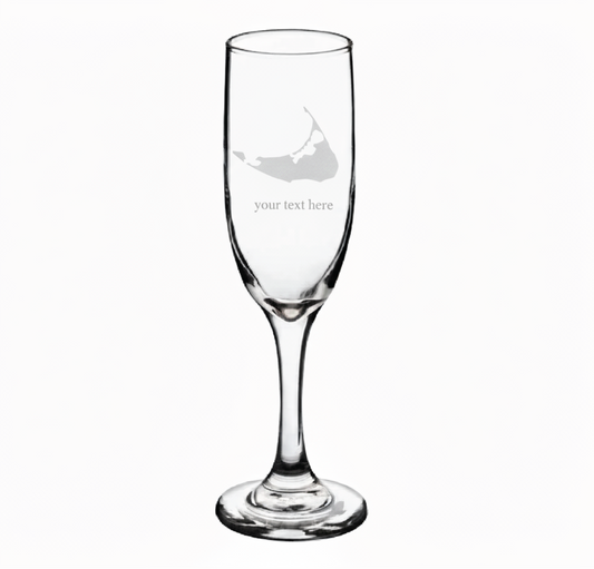 Etched Champagne Flutes 6 oz