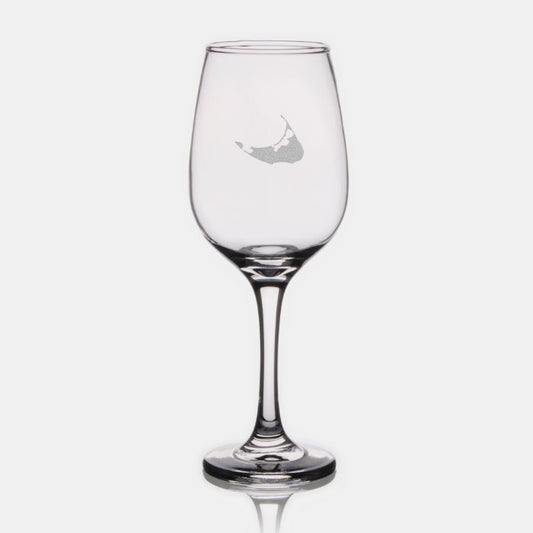 Etched Wine Glass SET